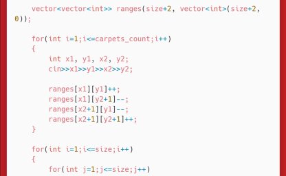 洛谷：P3397：地毯