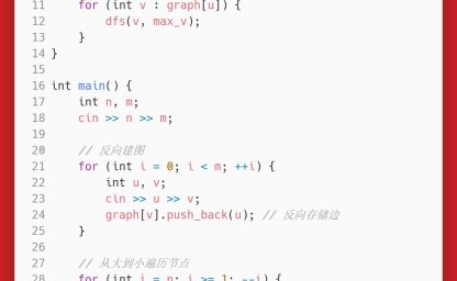 洛谷：P3916：图的遍历