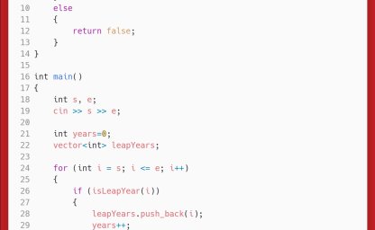 洛谷：P5737：闰年展示