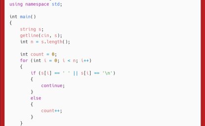 洛谷：P5015：标题统计