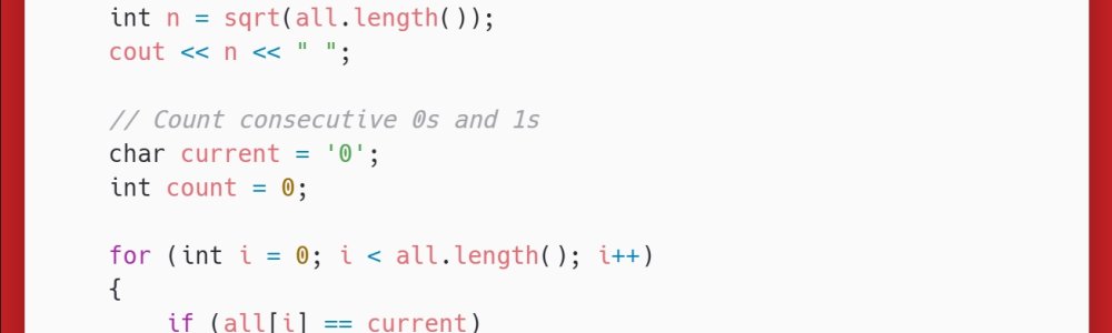 洛谷：P1320：压缩技术（续）