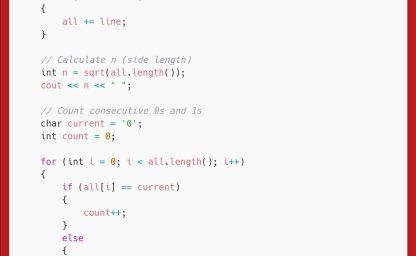 洛谷：P1320：压缩技术（续）