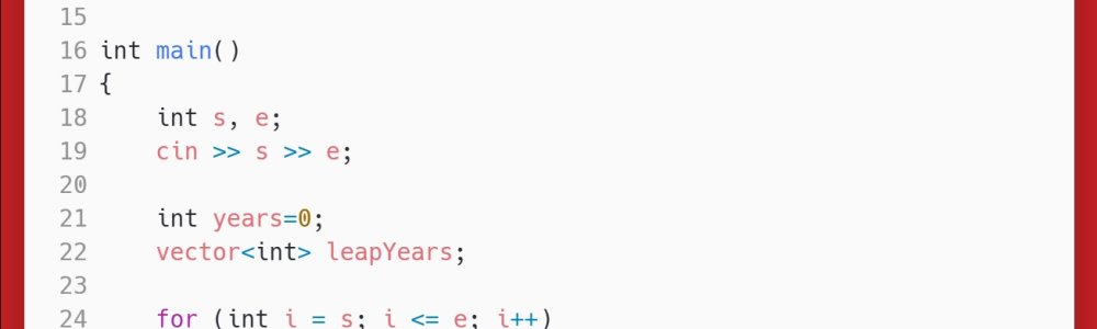 洛谷：P5737：闰年展示