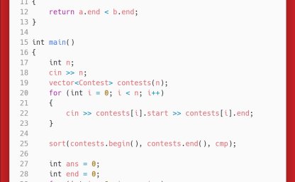 洛谷：P1803：凌乱的yyy/线段覆盖