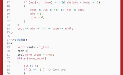洛谷：P1042：乒乓球